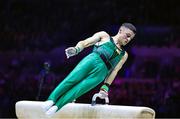 5 November 2022; Rhys McClenaghan of Ireland competes in the Men's Pommel Horse Final during the World Artistic Gymnastics Championships 2022 at The M&S Bank Arena in Liverpool, England. Photo by Thomas Schreyer/Sportsfile