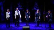 12 November 2022; The Tulach Sheasta team, representing Tipperary and Munster, of; Teresa Nolan, Paraic Kennedy, Siobhan Egan, Michelle Tuohey and Anthony Floyd in the Bailéad-Ghrúpa competition during the Scór Sinsir 2022 All-Ireland Finals at TF Royal Theatre in Castlebar, Mayo. Photo by Piaras Ó Mídheach/Sportsfile