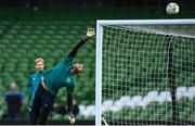 14 November 2022; Goalkeeper Gavin Bazunu during a Republic of Ireland training session at the Aviva Stadium in Dublin. Photo by Seb Daly/Sportsfile