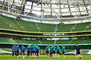 14 November 2022; A general view during a Republic of Ireland training session at the Aviva Stadium in Dublin. Photo by Seb Daly/Sportsfile