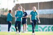 14 November 2022; Jessie Stapleton, left, and Aoibheann Clancy of Republic of Ireland before the International friendly match between Republic of Ireland and Morocco at Marbella Football Center in Marbella, Spain. Photo by Mateo Villalba Sanchez/Sportsfile