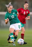 14 November 2022; Lily Agg of Republic of Ireland in action against Nakkach Elodie Nahla of Morocco during the International friendly match between Republic of Ireland and Morocco at Marbella Football Center in Marbella, Spain. Photo by Mateo Villalba Sanchez/Sportsfile
