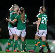 14 November 2022; Louise Quinn of Republic of Ireland, left, celebrates with team-mates scoring their sides third goal during the International friendly match between Republic of Ireland and Morocco at Marbella Football Center in Marbella, Spain. Photo by Mateo Villalba Sanchez/Sportsfile