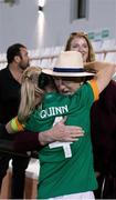 14 November 2022; Louise Quinn of Republic of Ireland hugs her father Pat after the International friendly match between Republic of Ireland and Morocco at Marbella Football Center in Marbella, Spain. Photo by Mateo Villalba Sanchez/Sportsfile