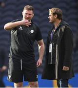 13 November 2022; Barbarians joint head coach Scott Robertson, right, and assistant coach Donnacha Ryan before the Killik Cup match between Barbarians and All Blacks XV at Tottenham Hotspur Stadium in London, England. Photo by Ramsey Cardy/Sportsfile