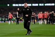13 November 2022; Derry City assistant manager Alan Reynolds celebrates after the Extra.ie FAI Cup Final match between Derry City and Shelbourne at Aviva Stadium in Dublin. Photo by Stephen McCarthy/Sportsfile