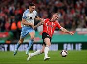 13 November 2022; Mark Connolly of Derry City in action against Sean Boyd of Shelbourne during the Extra.ie FAI Cup Final match between Derry City and Shelbourne at Aviva Stadium in Dublin. Photo by Stephen McCarthy/Sportsfile