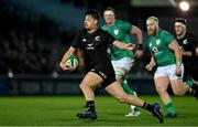 4 November 2022; AJ Lam of All Blacks makes a break during the match between Ireland A and All Blacks XV at RDS Arena in Dublin. Photo by Brendan Moran/Sportsfile