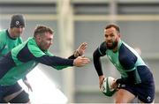15 November 2022; Jamison Gibson-Park, right, and Peter O’Mahony during a Ireland rugby squad training session at the IRFU High Performance Centre at the Sport Ireland Campus in Dublin. Photo by Harry Murphy/Sportsfile