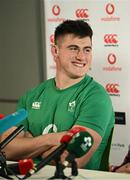 15 November 2022; Dan Sheehan during a Ireland rugby press conference at the IRFU High Performance Centre at the Sport Ireland Campus in Dublin. Photo by Harry Murphy/Sportsfile