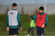 15 November 2022; Robbie Brady during a Republic of Ireland training session at the FAI National Training Centre in Abbotstown, Dublin. Photo by Seb Daly/Sportsfile