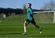 15 November 2022; Josh Cullen during a Republic of Ireland training session at the FAI National Training Centre in Abbotstown, Dublin. Photo by Seb Daly/Sportsfile