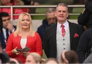 13 November 2022; Derry City board member Martin Mullan and his wife Pam during the Extra.ie FAI Cup Final match between Derry City and Shelbourne at Aviva Stadium in Dublin. Photo by Stephen McCarthy/Sportsfile