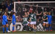 15 November 2022; Sarah McFadden of Northern Ireland celebrates after scoring her side's first goal during the International friendly match between Northern Ireland and Italy at Seaview in Belfast. Photo by Ramsey Cardy/Sportsfile