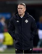 15 November 2022; Northern Ireland manager Kenny Shiels before the International friendly match between Northern Ireland and Italy at Seaview in Belfast. Photo by Ramsey Cardy/Sportsfile