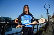 16 November 2022; Dublin camogie player Emma O'Byrne in attendance at AIG Headquarters at the unveiling of the new Dublin GAA Jersey with sponsors AIG Insurance. Photo by David Fitzgerald/Sportsfile