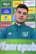 16 November 2022; John Egan during a Republic of Ireland media conference at the FAI headquarters in Abbotstown, Dublin. Photo by Seb Daly/Sportsfile