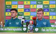 16 November 2022; Manager Stephen Kenny, right, and John Egan during a Republic of Ireland training session at the FAI National Training Centre in Abbotstown, Dublin. Photo by Seb Daly/Sportsfile