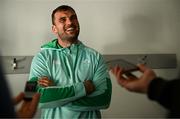 16 November 2022; Tadhg Beirne during an Ireland rugby press conference at IRFU High Performance Centre at the Sport Ireland Campus in Dublin. Photo by Harry Murphy/Sportsfile