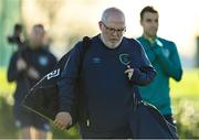 16 November 2022; Kitman Fergus McNally during a Republic of Ireland training session at the FAI National Training Centre in Abbotstown, Dublin. Photo by Seb Daly/Sportsfile