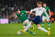 17 November 2022; Martin Ødegaard of Norway in action against Josh Cullen of Republic of Ireland during the International Friendly match between Republic of Ireland and Norway at the Aviva Stadium in Dublin. Photo by Seb Daly/Sportsfile