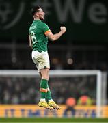 17 November 2022; Alan Browne of Republic of Ireland celebrates his 69th minute goal during the International Friendly match between Republic of Ireland and Norway at the Aviva Stadium in Dublin. Photo by Eóin Noonan/Sportsfile