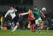 17 November 2022; Robbie Brady of Republic of Ireland is tackled by Mohamed Elyounoussi of Norway during the International Friendly match between Republic of Ireland and Norway at the Aviva Stadium in Dublin. Photo by Eóin Noonan/Sportsfile