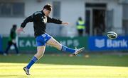 18 November 2022; Charlie Tector of Leinster warms up before the Bank of Ireland friendly match between Leinster and Chile at Energia Park in Dublin. Photo by Harry Murphy/Sportsfile