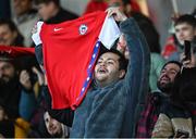 18 November 2022; A Chile supporter before the Bank of Ireland friendly match between Leinster and Chile at Energia Park in Dublin. Photo by Harry Murphy/Sportsfile