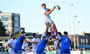 18 November 2022; Ignacio Silva of Chile wins possession in the lineout during the Bank of Ireland friendly match between Leinster and Chile at Energia Park in Dublin. Photo by Tyler Miller/Sportsfile
