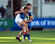 18 November 2022; Liam Turner of Leinster is tackled by Lukas Carvallo of Chile during the Bank of Ireland friendly match between Leinster and Chile at Energia Park in Dublin. Photo by Harry Murphy/Sportsfile