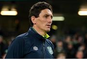 17 November 2022; Republic of Ireland coach Keith Andrews before the International Friendly match between Republic of Ireland and Norway at the Aviva Stadium in Dublin. Photo by Seb Daly/Sportsfile