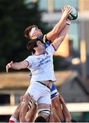 18 November 2022; Brian Deeny of Leinster takes possession in a lineout ahead of Pablo Huete of Chile during the Bank of Ireland friendly match between Leinster and Chile at Energia Park in Dublin. Photo by Harry Murphy/Sportsfile