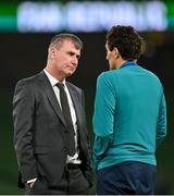 17 November 2022; Republic of Ireland manager Stephen Kenny, left, and coach Keith Andrews before the International Friendly match between Republic of Ireland and Norway at the Aviva Stadium in Dublin. Photo by Seb Daly/Sportsfile