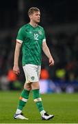 17 November 2022; Nathan Collins of Republic of Ireland during the International Friendly match between Republic of Ireland and Norway at the Aviva Stadium in Dublin. Photo by Seb Daly/Sportsfile