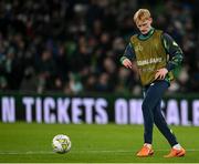 17 November 2022; Liam Scales of Republic of Ireland during the International Friendly match between Republic of Ireland and Norway at the Aviva Stadium in Dublin. Photo by Seb Daly/Sportsfile