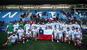 18 November 2022; Chile players with their supporters after the Bank of Ireland friendly match between Leinster and Chile at Energia Park in Dublin. Photo by Harry Murphy/Sportsfile