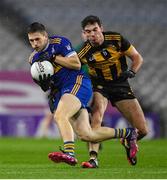 19 November 2022; Liam Kelly of Ratoath in action against Charlie Drumm of The Downs during the AIB Leinster GAA Football Senior Club Championship Semi-Final match between The Downs and Ratoath at Croke Park in Dublin. Photo by Daire Brennan/Sportsfile
