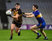 19 November 2022; Ciarán Nolan of The Downs in action against Bryan McMahon of Ratoath during the AIB Leinster GAA Football Senior Club Championship Semi-Final match between The Downs and Ratoath at Croke Park in Dublin. Photo by Daire Brennan/Sportsfile