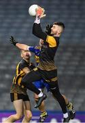 19 November 2022; Trevor Martin of The Downs collects the ball from Bobby O’Brien of Ratoath during the AIB Leinster GAA Football Senior Club Championship Semi-Final match between The Downs and Ratoath at Croke Park in Dublin. Photo by Daire Brennan/Sportsfile