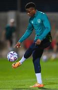 19 November 2022; Chiedozie Ogbene during a Republic of Ireland training session at the National Stadium training grounds in Ta' Qali, Malta. Photo by Seb Daly/Sportsfile