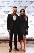 19 November 2022; Cameron Dummigan of Derry City and Shaunagh Jack up on arrival at the PFA Ireland Awards 2022 at the Marker Hotel in Dublin. Photo by Sam Barnes/Sportsfile