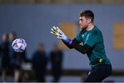 19 November 2022; Goalkeeper Mark Travers during a Republic of Ireland training session at the National Stadium training grounds in Ta' Qali, Malta. Photo by Seb Daly/Sportsfile