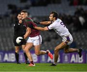 19 November 2022; Paddy O'Sullivan of Portarlington in action against Ben Shovlin of Kilmacud Crokes during the AIB Leinster GAA Football Senior Club Championship Semi-Final match between Portarlington and Kilmacud Crokes at Croke Park in Dublin. Photo by Daire Brennan/Sportsfile