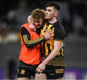 19 November 2022; Liam Faulkner of The Downs, left, and team mate Darragh Egerton after the AIB Leinster GAA Football Senior Club Championship Semi-Final match between The Downs and Ratoath at Croke Park in Dublin. Photo by Daire Brennan/Sportsfile