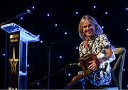 19 November 2022; Sharon Shannon performing during the TG4 All-Ireland Ladies Football All Stars Awards banquet, in association with Lidl, at the Bonnington Dublin Hotel. Photo by Eóin Noonan/Sportsfile