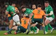 19 November 2022; Andrew Porter of Ireland is tackled by Nic White of Australia during the Bank of Ireland Nations Series match between Ireland and Australia at the Aviva Stadium in Dublin. Photo by Ramsey Cardy/Sportsfile