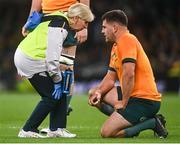 19 November 2022; David Porecki of Australia receives medical attention, before being subsequently substituted off, during the Bank of Ireland Nations Series match between Ireland and Australia at the Aviva Stadium in Dublin. Photo by David Fitzgerald/Sportsfile