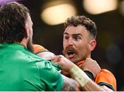 19 November 2022; Nic White of Australia tussles with Andrew Porter of Ireland during the Bank of Ireland Nations Series match between Ireland and Australia at the Aviva Stadium in Dublin. Photo by Ramsey Cardy/Sportsfile