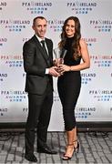19 November 2022; Merit Award winner Ollie Cahill, with his wife Eimear during the PFA Ireland Awards 2022 at the Marker Hotel in Dublin. Photo by Sam Barnes/Sportsfile